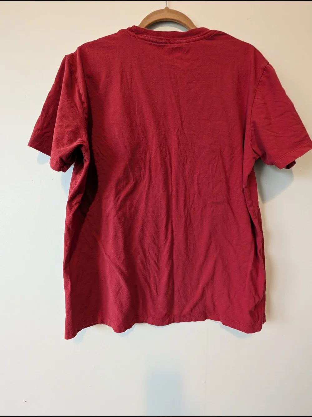 True Religion Red Short-Sleeve Logo Tee with White Graphic